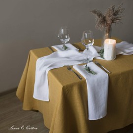 Linen & Cotton Hygge Tablecloth 100% Linen
