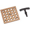 Ebbe FBA_E4408 E4408 Square Shower Drain Grate, Brushed Bronze