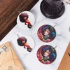 10 Pairs African Earrings Women's Black History Earrings Wooden Painted