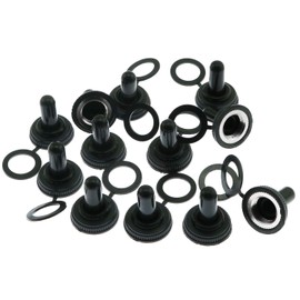 MEETOOT 12pcs Button Switch Waterproof Dust Proof Cap 12mm Rubber Electrical Toggle Switch Cover Weatherproof Protector Boot for Most Toggle Switches
