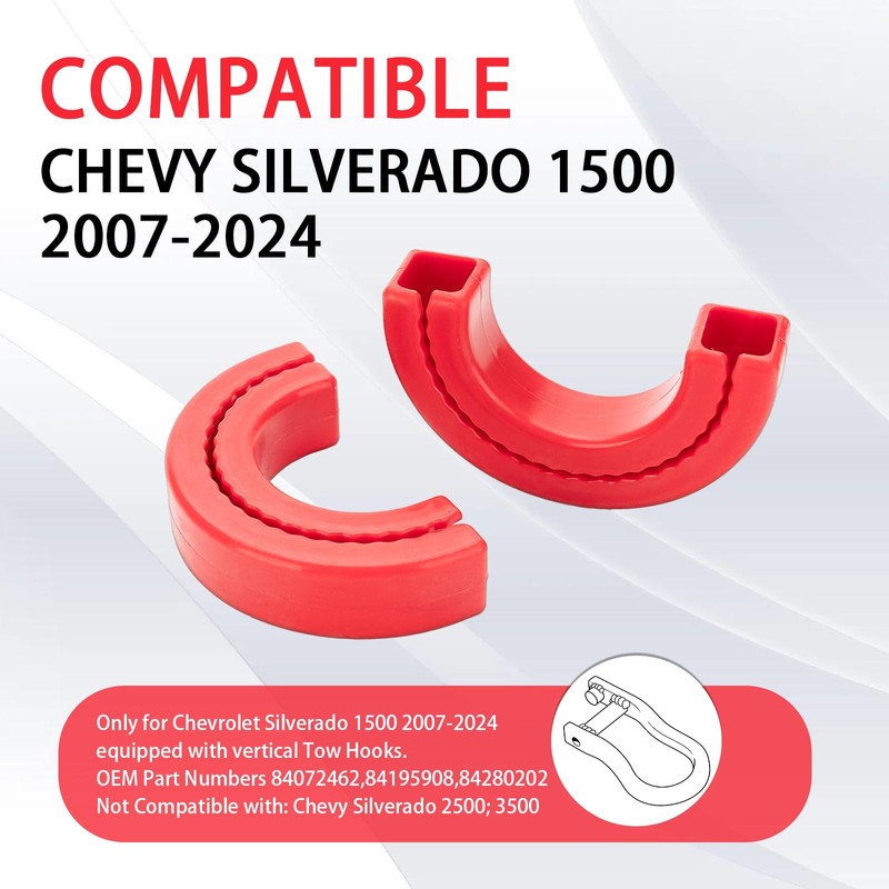 Tow Hooks Covers Fits for Chevy Silverado 1500 2007-2025,Front Tow