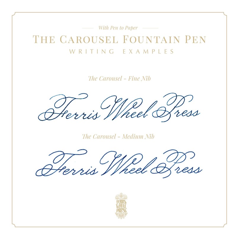 Ferris Wheel Press , Aluminum Carousel Fountain Pen, Book of