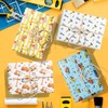 Construction Worker Pattern Wrapping Paper Set, 12 Sheets Construction Wrapping
