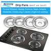Premium Drip Pan Electric Stove Burner Covers for Whirlpool, Maytag,