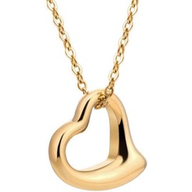 Jude Jewelers Collar de acero inoxidable con forma de corazón para boda, cóctel, fiesta, Metal, Circonia cúbica