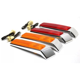 Crown Automotive New 12-PC Front & Rear Side Marker Lamp & Bezel Set 84-91 Grand Wagoneer SJ FSJ