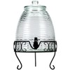 Core 2.4 Gallon Glass Beverage Dispenser with Metal Stand