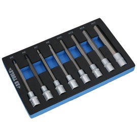 1/2" Drive Allen Hex Key Sockets Extra Long 140mm 5mm - 17mm 8pc Set
