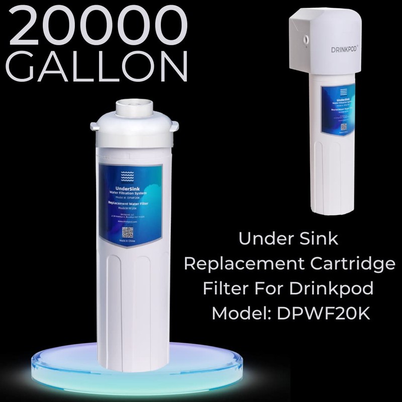 20,000 Gallon Replacement Water Filterpod Cartridge for Drinkpod Under Sink