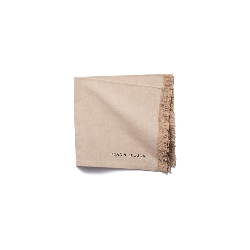 Dean and Deluca Cotton Chambray Napkins, Beige, Approx. 17.7 x