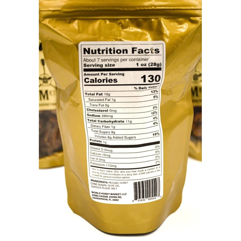 World Honey Market Honey Roasted Pecans (6.6 oz bag)…