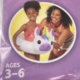 Play Day Pool Float Inflatable Split Ring Animal Unicorn Pegasus Children Kids