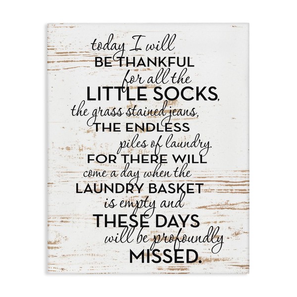 Stupell Industries Rustic Parenthood Phrase Canvas Wall Art by Lettered