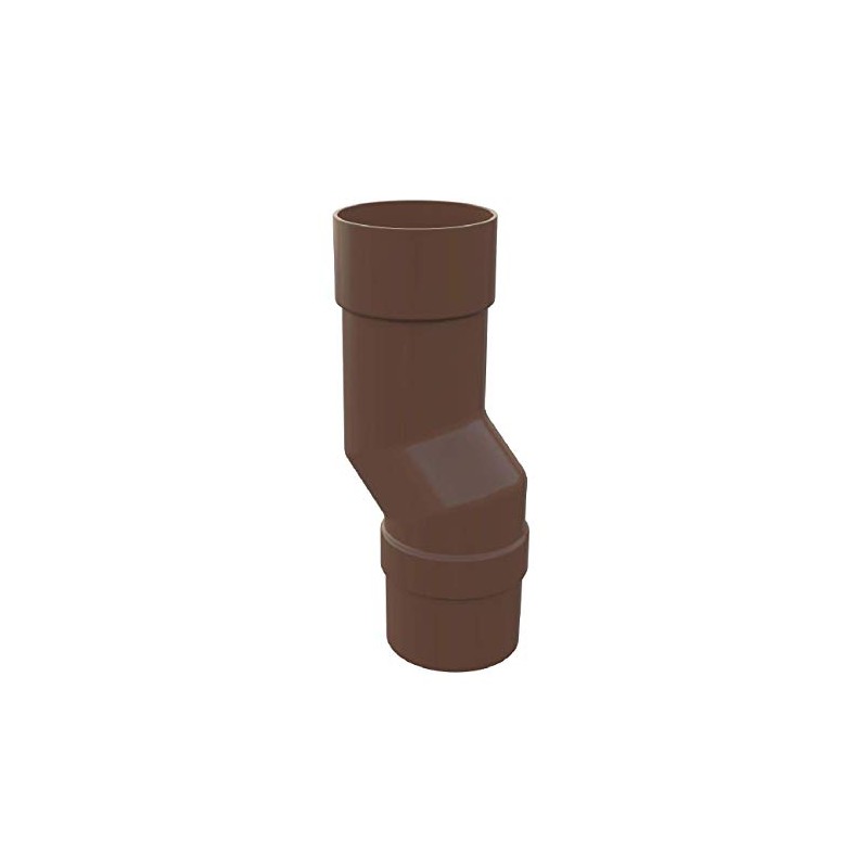 Brown Round Downpipe Offset Mini Bend, Freeflow Rain Water Systems