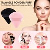 Velvet Duo Soft Reusable Triangle Makeup Powder Puffs 2pcs (Soft