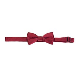 The Tie Co™ Children's Pre-tied & Adjustable Satin Solid Colour Classic Plain Bow Tie Kids (Maroon)