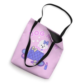 Kawaii Small Dog Bow Bichon Frise Poodle Puppy Purse Dog Mom Tote Bag