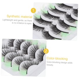 Minkissy 5 Pairs Colored Synthetic Eyelashes Half Eye Natural Look Eyelash Extensions for Makeup Soft and Reusable False Lashes for Everyday Use
