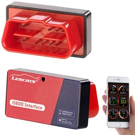 Lescars OBD Adapter: OBD2-Adapter mit ELM327-Chip und Bluetooth, für Smartphones (ODB2 Adapter, OBD Dongle, Stecker Fahrzeuge)