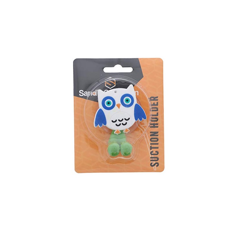 SandT Collection Owl Suction Toothbrush Holder for Mirror Wall -