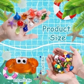 JOISHOP JOISHOP 36pcs Mini Sea Animals, Resin Tiny Ocean Animals Figurines Marine Miniature Plastic Animals Aquarium Ornaments Decorations for DIY Fish Tank Potted Micro Fairy Garden Dollhouse