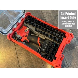 Jonah Pope Design Insert for Milwaukee Packout and Gen2 M12 Stubby 3/8" Impact (Insert Only) - Orange