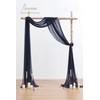 Floroom Wedding Arch Draping Fabric 2 Panels 20Ft Navy Blue