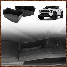 Muslogy Front Door Handle Inserts Box Interior Storage Organizer Compatible with Toyota Tacoma 2024 Accessories Door Grab Handle Pocket Side Armrest Phone Pocket Organizer 2PCS
