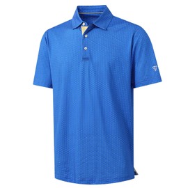 M MAELREG Polo Shirts for Men Quick Dry Fit Short Sleeve Performance Moisture Wicking Print Men’s Golf Shirts