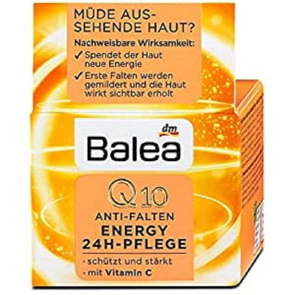 Balea Q10 Anti-Wrinkle Energy 24H Care Cream 50 ml (Pack of 1)