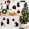 Christmas Cat Wall Decals Christmas Fireplace Christmas Black Cat Wall