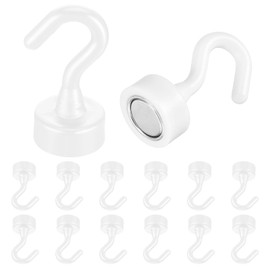 YUXIANLB 12 Pcs Magnetic Hooks, Heavy Duty Magnetic Hooks Cruise for Hanging, Black Small Magnet Cute Hook for Refrigerator, Tiny Cruise Hooks for Classroom, Office, Kitchen, Cruise Cabin
