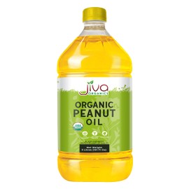 Jiva Organics Organic Peanut Oil 3 Ltr (101 Fl Oz), Non-GMO, Rich & Pure, Healthy Cooking Oil for Baking, Frying & Dressing