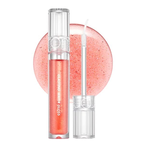 rom&nd Glasting Water Gloss 2 colors No.01 SANHO CRUSH | Syrupy gloss|Glossy Finish| Long-lasting| moisturizing| Highlighting| Natural-beauty | Gloss for Daily Use|K-beauty | 4.5g/0.16oz