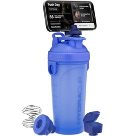 Hydra Cup JailBreak Bottle (1st Generation) - Free Your Shaker | Use as Tripod to Watch & Record Content | Mixes Shakes | Includes Phone Clip, Pill Container, Funnel, Shaker Bottle & Dual Mixers