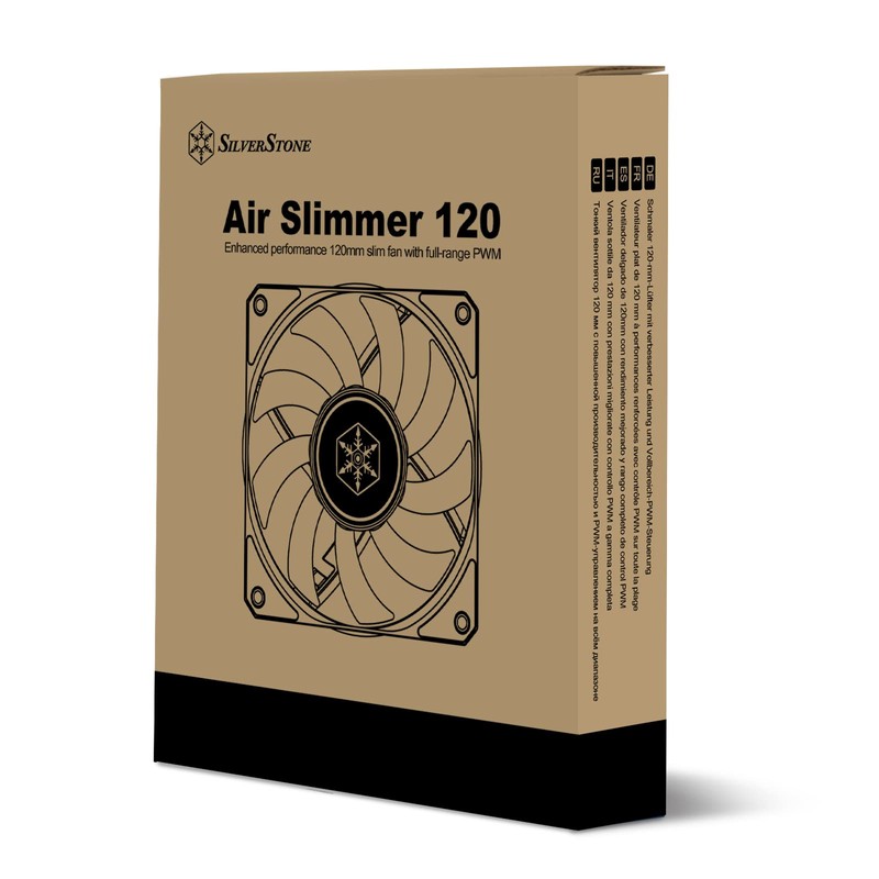 SilverStone Technology Air Slimmer 120 Enhanced Performance 120mm Slim Fan