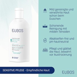 Eubos Sensitive | Dusch & Creme Waschlotion | 200ml | Zum waschen und duschen | für empfindliche und trockene Haut