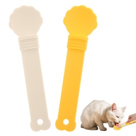 YBEATY 2 Pcs Cat Strip Feeder Cat Lickable Puree Treat Food Dispenser Sliding Pet Spoon Multi-Function Dispenser Lickable Squeezable Creamy Treat for Cats Liquid Snack and Wet Food