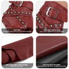 FIORETTO Fingerless Leather Gloves for Men Half Finger Motorcycle Gloves