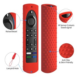 for 2023 Fire TV Stick 4K Max (2nd Gen) /Omni Series/Insignia/Toshiba/Fire TV 2-Series/4-Series- Alexa Voice Remote Control Silicone Cover with Lanyard（Mint+Luminous Green）