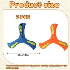 QhgPnt 2 PCS Boomerang, Frisbee for Kids, Boomerang for Adults, Outdoor Flying Toy, Perfect for Beach, Park, and Family Gatherings Toy for All Ages, Lightweight