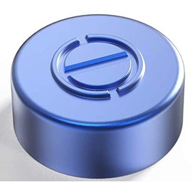 Ks-Tek 20mm Aluminium Cap for Crimp Glass Vial Aluminium Sealing Top (Blue) 100pk