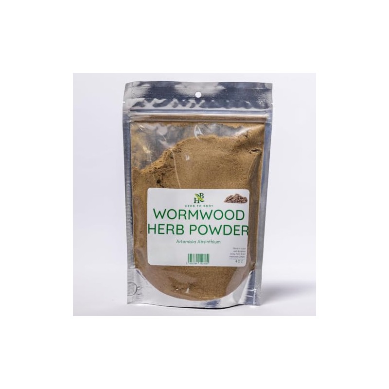 Herb To Body Wormwood Powder - 4oz Wildcrafted Organic Wormwood