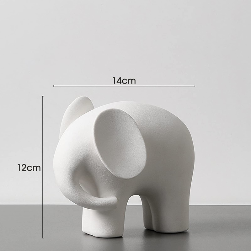 SXSZZXL Elephant Statue Decor Simple Ceramics Elephant Figurines Creative Home