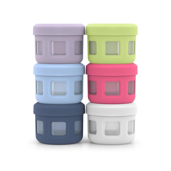 Ello Reusable Condiment Containers 4oz each with Screw-on Leak Proof