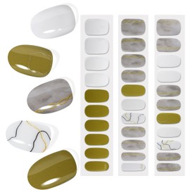 MISS MODA Gel Nail Seal, Curing Type, 4 Piece Gel Nail Set with Super Mini Gel Lamp, Popular Hands, Nail Sticker, 32 Tips Configuration