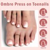 240pc Ombre Press on Toenails Women with Glue Tabs, Acrylic