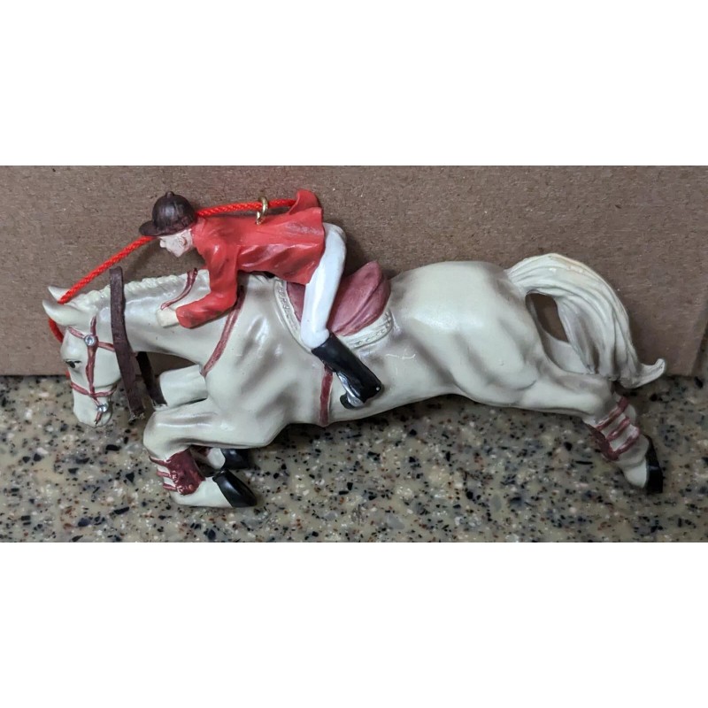 Horse Hunter Equestrian Jumper Christmas Ornament Resin