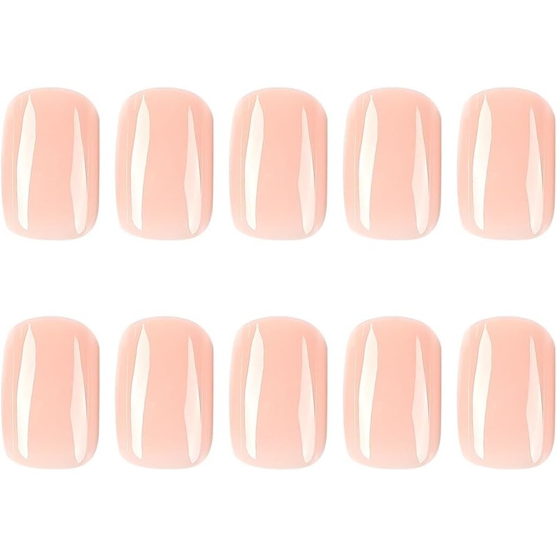 24 Piezas de Uñas Postizas a Presión, Uñas Falsas Cuadradas
