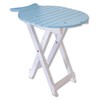 Beachy Folding Table - Fish Light Blue 19 x 20